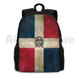 Distressed Vintage Flag Of Dominican Republic Outdoor Hiking Backpack