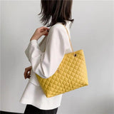 Women PU Leather Chain Handbag Large Top-handle Tote Shoulder Bags