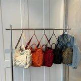 Lingge Quilted Nylon Padded Shoulder Bags Casual Down Cotton