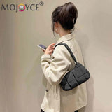 Quilted Shoulder Bag Check Handbag Soft Warm for Travel