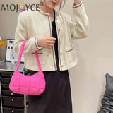 Quilted Shoulder Bag Check Handbag Soft Warm for Travel