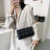 Women Small Lingge Quilted Shoulder Bag Ladies Cross-body Handbag
