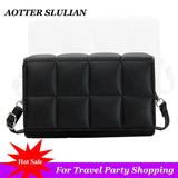 Women Small Lingge Quilted Shoulder Bag Ladies Cross-body Handbag