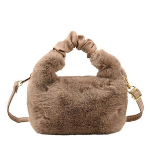 LEFTSIDE Faux Fur Crossbody Tote Bags for Women