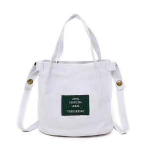 Canvas Shoulder Bag Zipper Women Messenger Bag Handbag Tote