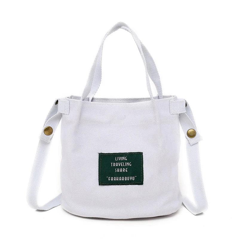 Canvas Shoulder Bag Zipper Women Messenger Bag Handbag Tote