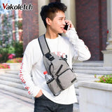 Unisex USB Charge Chest Bag Crossbody Sling Shoulder Bag KL251