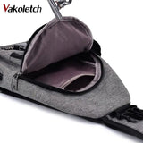 Unisex USB Charge Chest Bag Crossbody Sling Shoulder Bag KL251