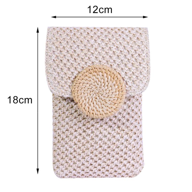 Women Straw Shoulder Crossbody Bag Woven Summer Ladies Handbag