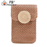 Women Straw Woven Shoulder Bag Summer Beach Holiday Girls Casual Travel Handbag