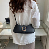 Women PU Leather Handbag Solid Hobos Shoulder Crossbody Bags