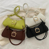 Women PU Leather Handbag Solid Hobos Shoulder Crossbody Bags