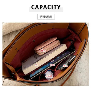 Women PU Leather Tote Bag, Large Capacity Handbag