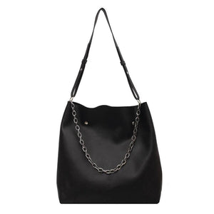 Women Shoulder Bags Solid Casual Chain Decor Underarm Bag Purse Handbags