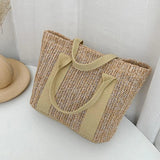 Summer Woven Handbag Rattan Shopping Tote for Ladies Travel Women Beach