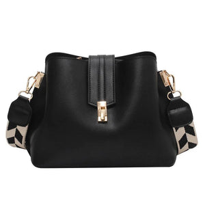 Fitshinling PU Women's Bag Casual Solid Pliad Belt Female Handbag