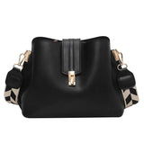 Fitshinling PU Women's Bag Casual Solid Pliad Belt Female Handbag