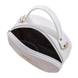 Crocodile Pattern Circle Crossbody Bag Faux Leather Shoulder Handbag