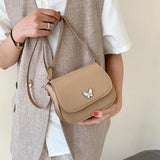 Butterfly Crossbody Bags for Women Solid Flap Shoulder Bags Lady Small