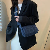 Quilted Shoulder Bag Winter Nylon Crossbody Handbag