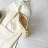 2pcs Women Shoulder Bags Straw PVC Clear Casual Totes Crossbody Handbag Sets