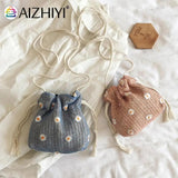 Vintage Women Top-Handle Bags Solid Shoulder Summer Beach Woven Handbags