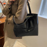 Women PU Leather Handbag Large Capacity Cotton Padded Lattice Pattern