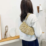 Vintage Animal Pattern Underarm Purse Small Shoulder Handbags