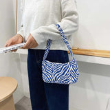Vintage Animal Pattern Underarm Purse Small Shoulder Handbags