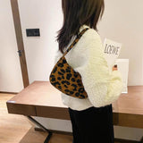 Vintage Animal Pattern Underarm Purse Small Shoulder Handbags