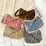 Vintage Animal Pattern Underarm Purse Small Shoulder Handbags
