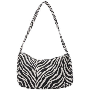 Vintage Animal Pattern Underarm Purse Small Shoulder Handbags