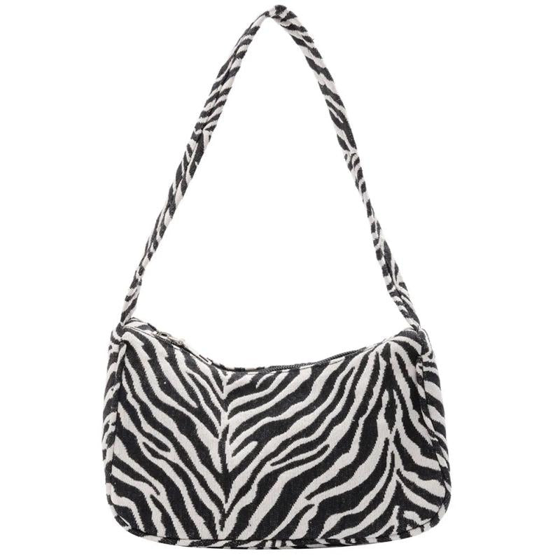 Vintage Animal Pattern Underarm Purse Small Shoulder Handbags