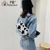 Women Animal Printing Shoulder Underarm Bag Casual All-match Canvas Zipper Small