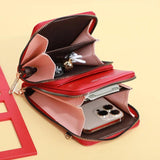 Matte Leather Shoulder Bag with Dual Compartments