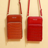 Matte Leather Shoulder Bag with Dual Compartments