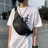 Men's Canvas Chest Phone Purse Nylon Waist Pack