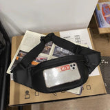 Men's Canvas Chest Phone Purse Nylon Waist Pack