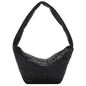 Quilted Rhombus Pattern Shoulder Bag for Women