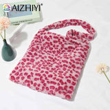 Vintage Women Handbag Large Capacity Shoulder Handbags Love Print Leopard