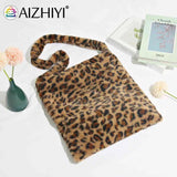Vintage Women Handbag Large Capacity Shoulder Handbags Love Print Leopard