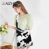 Vintage Women Handbag Large Capacity Shoulder Handbags Love Print Leopard