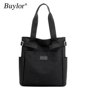 Buylor Canvas Women Shoulder Bag Casual Handbag Lightweight Tote Bag