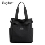Buylor Canvas Women Shoulder Bag Casual Handbag Lightweight Tote Bag