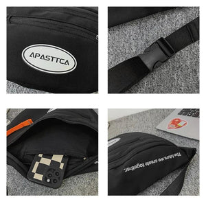 Men's Waist Bag High Street Chest Bags Boy's Chest Phone Purse Male Canvas Casua