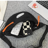 Men's Waist Bag High Street Chest Bags Boy's Chest Phone Purse Male Canvas Casua