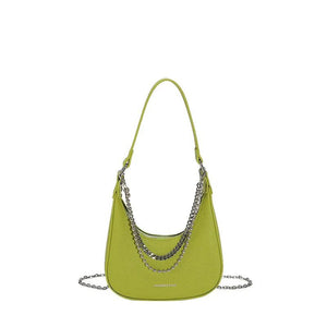 Striped Shoulder Bag Small Flap PU Leather Women's Crossbody Handbag