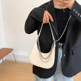 Striped Shoulder Bag Small Flap PU Leather Women's Crossbody Handbag