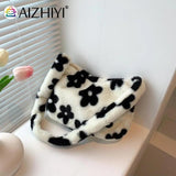 Vintage Flower Print Shoulder Bag for Women