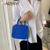 Women Mini Square Bag Top-handle Handbag Retro PU Leather Shoulder Messenger Tot